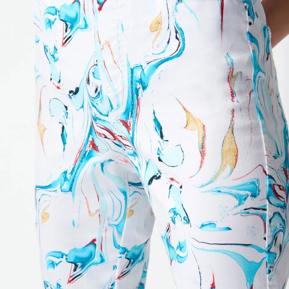 Colorful Abstract Print Pants - Picture 3 of 4